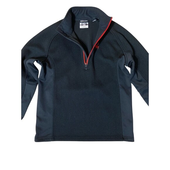 Spyder Men’s 1/4 Zip‎ Pullover Fleece Jacket Black Red Logo Size L Large Outdoor - Picture 2 of 9